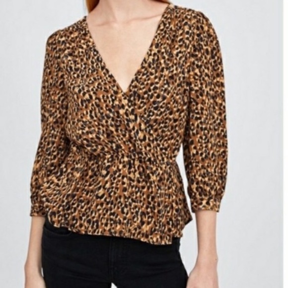 Zara TRF Leopard Blouse - Picture 2 of 4